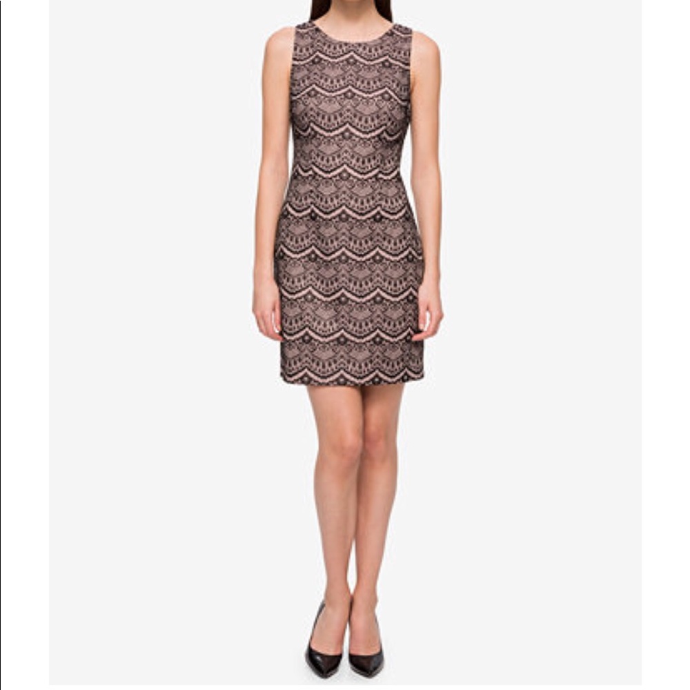 Guess Black and Brown Midi Dress